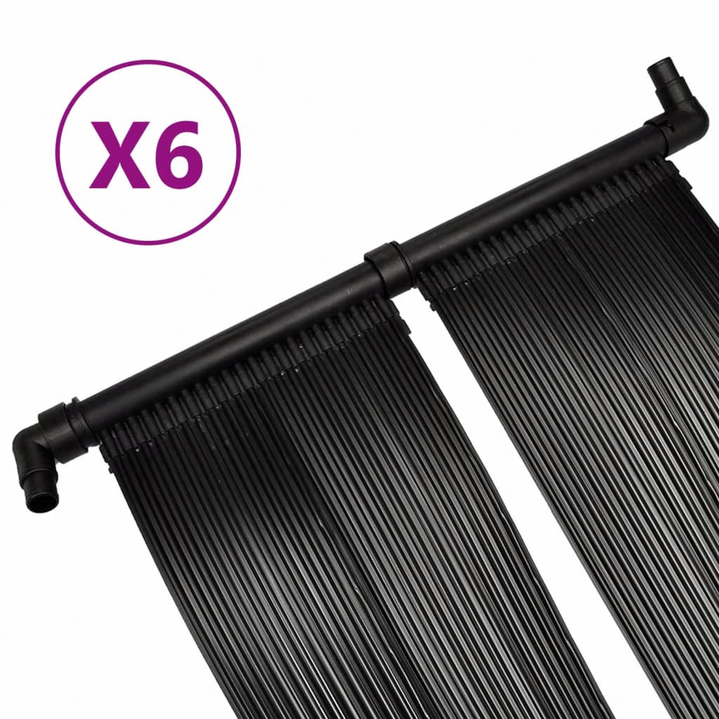 NNEVL Solar Pool Heater Panel 6 pcs 80x620 cm