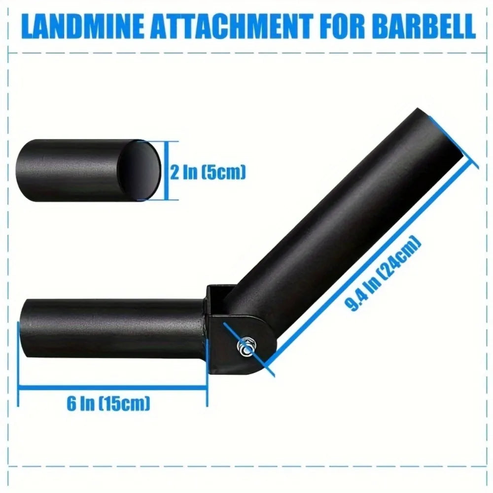 NNEOBA Heavy-Duty T-Bar Row Attachment – Universal Barbell Handle for Strength Training (Black)