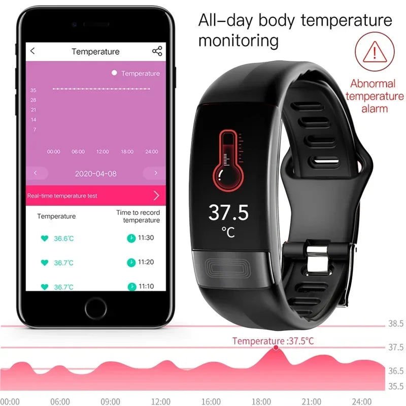 NNEOBA Fitness Bracelet Heart Blood Body Monitoring Black