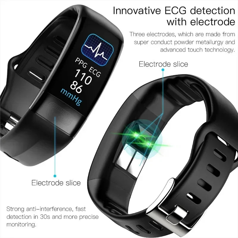 NNEOBA Fitness Bracelet Heart Blood Body Monitoring Black